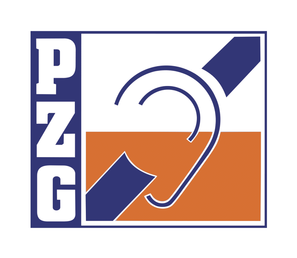 Logotyp Polskiego Związku Głuchych.-